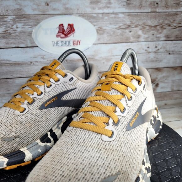 Brooks Ghost 15 Women's Size 6.5 Blanc Sunflower W Grey Athletic Running Shoes - Picture 5 of 12